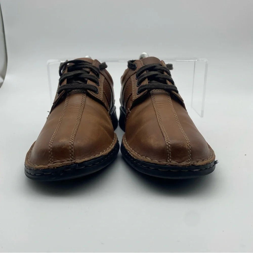 Clarks Ortholite Men Size 7 Shoes Brown Leather Dress Oxford Walking Lace Up